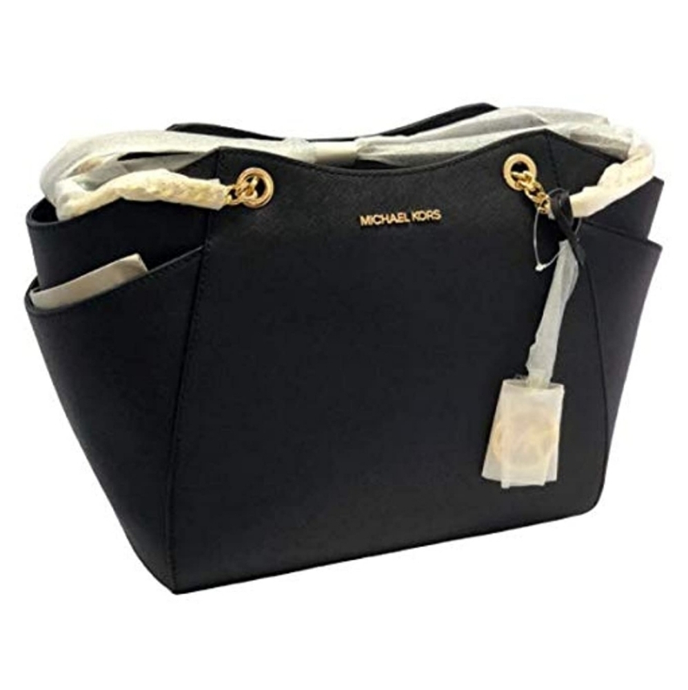 Jet Set Travel Saffiano Large Chain Shoulder Tote